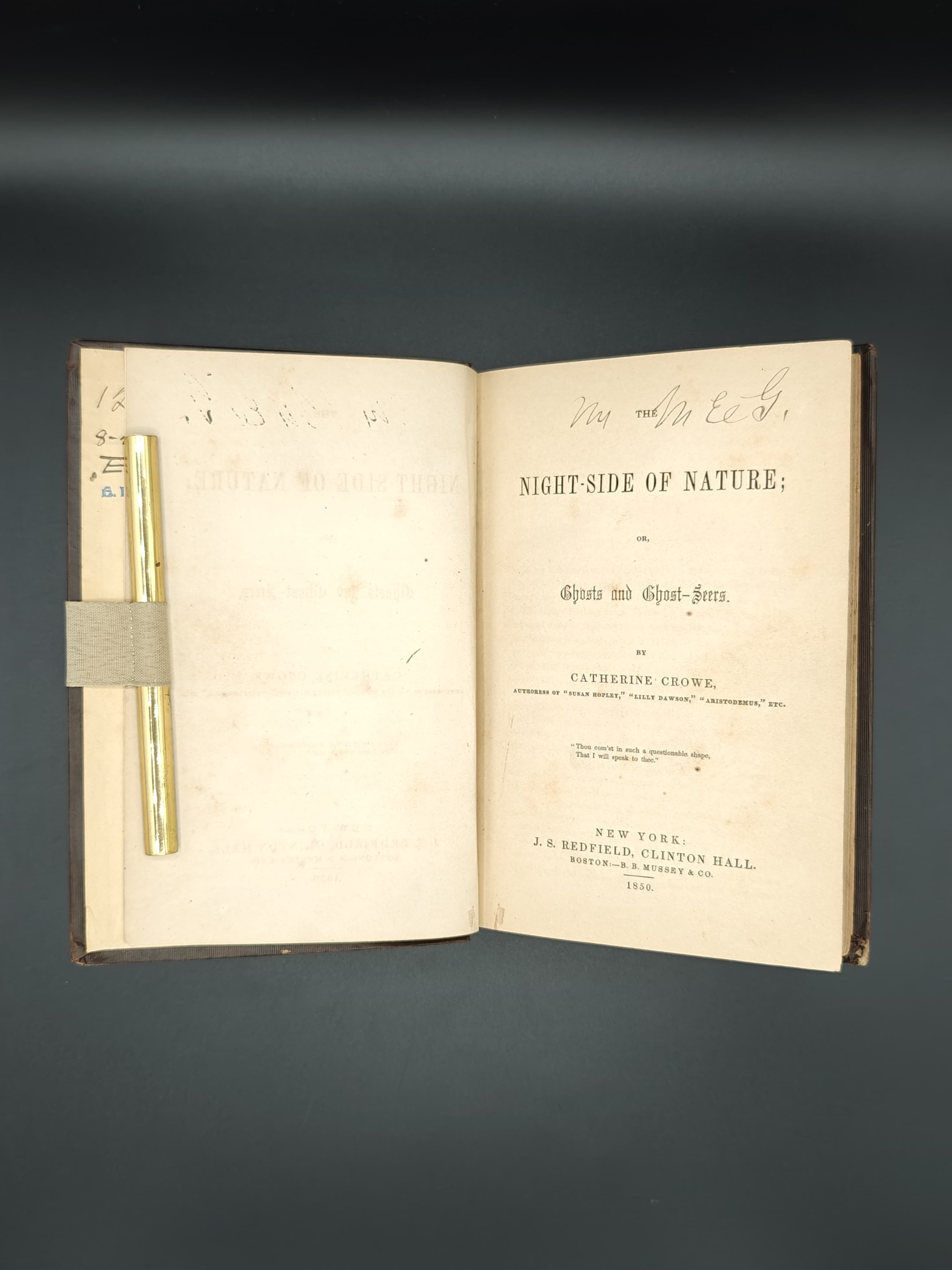Crowe - The Night Side of Nature; or Ghosts and Ghost Seers (1850