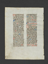 Load image into Gallery viewer, Single leaf from Psalter. 15th century, likely Germanic Low Countries.