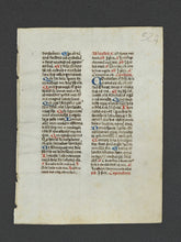 Load image into Gallery viewer, Single leaf from Psalter. 15th century, likely Germanic Low Countries.