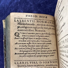 Load image into Gallery viewer, Emblemata, Chess, & Early Reader Annotations: Poemata varia / Marci Hieronymi Vidae Opera - Theodore de Beze/ Marco Girolamo Vida (1599/1585?)