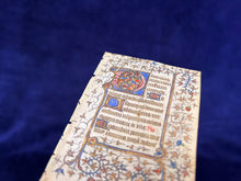 Load image into Gallery viewer, Fear and Worship in Paris: Leaf from miniature French Book of Hours (likely Use of Rome), first quarter of 15th c.