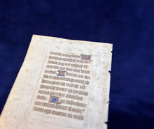 Load image into Gallery viewer, Fear and Worship in Paris: Leaf from miniature French Book of Hours (likely Use of Rome), first quarter of 15th c.