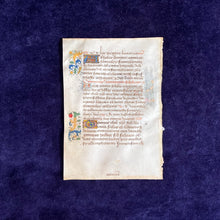 Load image into Gallery viewer, The Production of Luxury: Dutch Book of Hours Leaf with manufacturers’ touches (mid 15th c.)