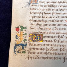 Load image into Gallery viewer, The Production of Luxury: Dutch Book of Hours Leaf with manufacturers’ touches (mid 15th c.)