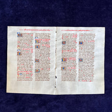 Load image into Gallery viewer, Celebrating after Pentecost: Liturgical Bifolium from Germany (late 15th c.)