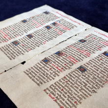 Load image into Gallery viewer, Celebrating after Pentecost: Liturgical Bifolium from Germany (late 15th c.)