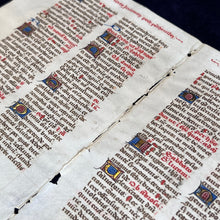 Load image into Gallery viewer, Celebrating after Pentecost: Liturgical Bifolium from Germany (late 15th c.)