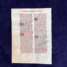 Load image into Gallery viewer, Celebrating after Pentecost: Liturgical Bifolium from Germany (late 15th c.)