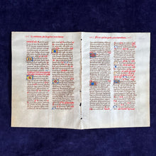 Load image into Gallery viewer, Celebrating after Pentecost: Liturgical Bifolium from Germany (late 15th c.)