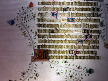 Load image into Gallery viewer, Burning to Read : Unknown - Dutch Leaf from Luxury Psalter with Interesting Production Flaw (ca. 1450)