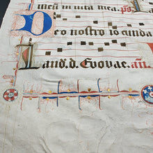 Load image into Gallery viewer, Deutschland and Dragons: mid-14th c. Choirbook Leaf with Dragon Initial