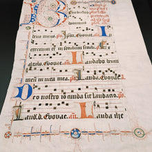 Load image into Gallery viewer, Deutschland and Dragons: mid-14th c. Choirbook Leaf with Dragon Initial