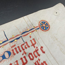 Load image into Gallery viewer, Deutschland and Dragons: mid-14th c. Choirbook Leaf with Dragon Initial