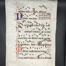 Load image into Gallery viewer, Deutschland and Dragons: mid-14th c. Choirbook Leaf with Dragon Initial