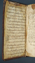 Load image into Gallery viewer, Annotated Second Issue Aldine Dictorum et factorum with two significant medieval pastedowns: 9th century Terence and 13th century Richard Rufus of Cornwall.