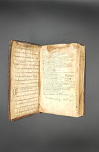 Load image into Gallery viewer, Annotated Second Issue Aldine Dictorum et factorum with two significant medieval pastedowns: 9th century Terence and 13th century Richard Rufus of Cornwall.