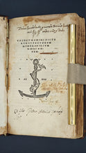 Load image into Gallery viewer, Annotated Second Issue Aldine Dictorum et factorum with two significant medieval pastedowns: 9th century Terence and 13th century Richard Rufus of Cornwall.