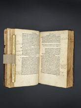 Load image into Gallery viewer, Annotated Second Issue Aldine Dictorum et factorum with two significant medieval pastedowns: 9th century Terence and 13th century Richard Rufus of Cornwall.