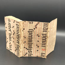 Load image into Gallery viewer, 14th century Medieval Binding Waste on 19th century Saint Catherine Hagiography and Student Notebook
