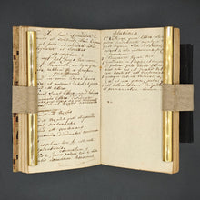 Load image into Gallery viewer, 14th century Medieval Binding Waste on 19th century Saint Catherine Hagiography and Student Notebook
