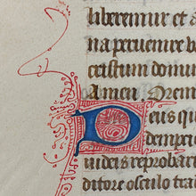 Load image into Gallery viewer, From the Hand that Broke the St Albans Bible - Philip Duschnes' 15th c. Manuscript Leaf as Holiday Greeting Card
