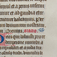 Load image into Gallery viewer, From the Hand that Broke the St Albans Bible - Philip Duschnes' 15th c. Manuscript Leaf as Holiday Greeting Card
