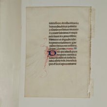 Load image into Gallery viewer, From the Hand that Broke the St Albans Bible - Philip Duschnes' 15th c. Manuscript Leaf as Holiday Greeting Card
