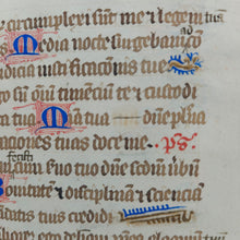 Load image into Gallery viewer, Taking Matters into Your Own Hands: 15th c. Mansucript Psalter Leaf with Abundance of Scribal Corrections

