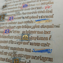 Load image into Gallery viewer, Taking Matters into Your Own Hands: 15th c. Mansucript Psalter Leaf with Abundance of Scribal Corrections
