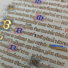 Load image into Gallery viewer, Taking Matters into Your Own Hands: 15th c. Mansucript Psalter Leaf with Abundance of Scribal Corrections
