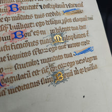 Load image into Gallery viewer, Taking Matters into Your Own Hands: 15th c. Mansucript Psalter Leaf with Abundance of Scribal Corrections
