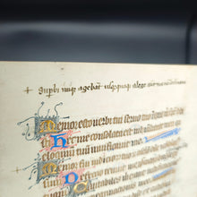 Load image into Gallery viewer, Taking Matters into Your Own Hands: 15th c. Mansucript Psalter Leaf with Abundance of Scribal Corrections
