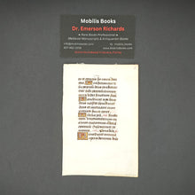 Load image into Gallery viewer, Leaf from Book of Hours, late 14th or early 15th century, likely France
