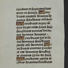 Load image into Gallery viewer, Leaf from Book of Hours, late 14th or early 15th century, likely France
