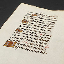 Load image into Gallery viewer, Leaf from Book of Hours, late 14th or early 15th century, likely France
