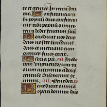 Load image into Gallery viewer, Leaf from Book of Hours, late 14th or early 15th century, likely France
