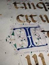Load image into Gallery viewer, I heard there was a secret chord: Single leaf from likely from oversized Ferial or Psalter. Italy, likely Bolognese, late 15th c.&nbsp;
