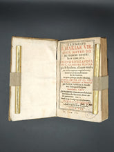 Load image into Gallery viewer, ❧ Rare survival of Capuchin library book outside of institutional holdings wrapped in three layers of non-chronological binding waste related to text of printed book. ❧
