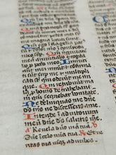 Load image into Gallery viewer, Single leaf from Psalter. 15th century, likely Germanic Low Countries.
