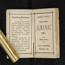 Load image into Gallery viewer, Hazeltine's Pocket-Book Almanac 1887 [MINIATURE]
