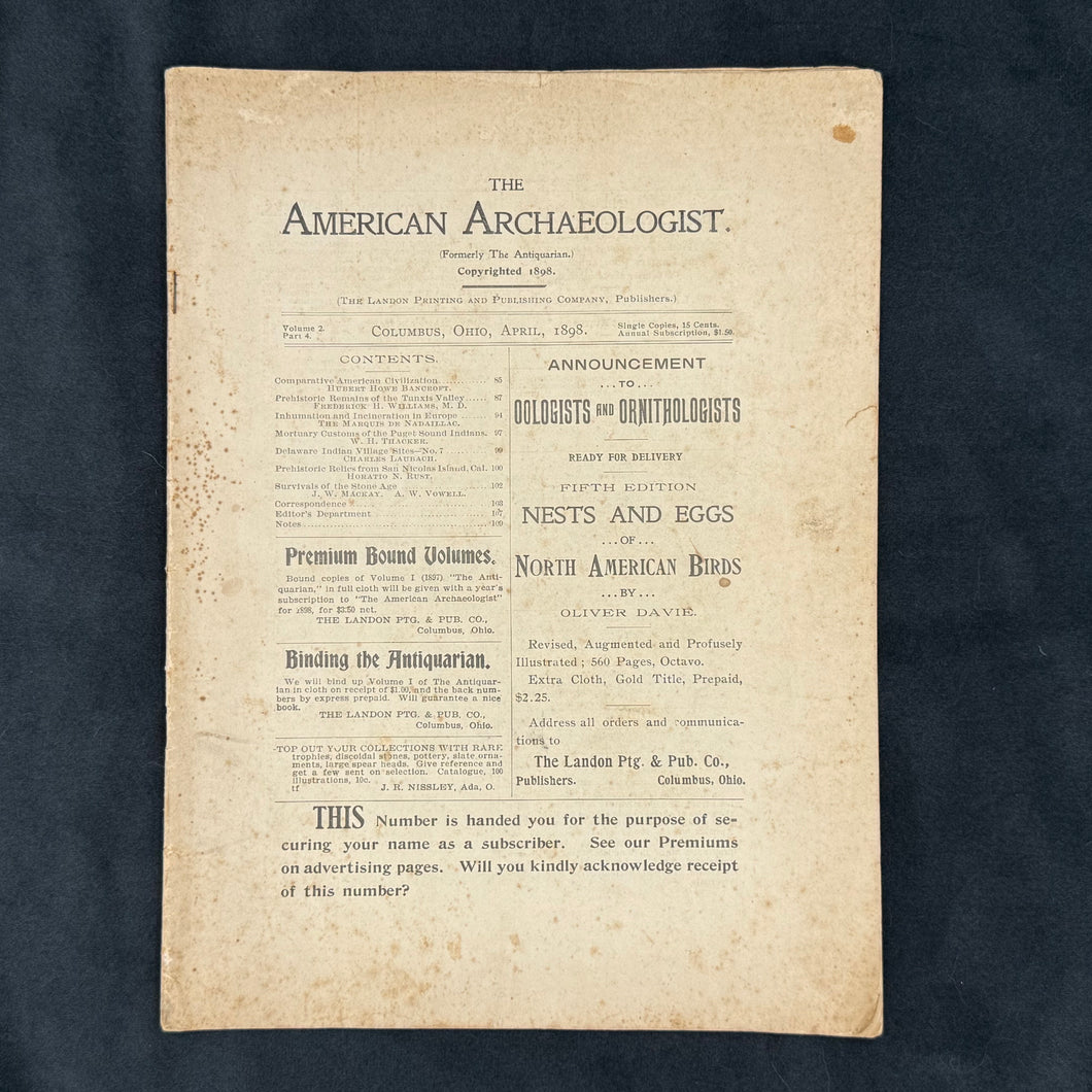 The American Archaeologist (1898)