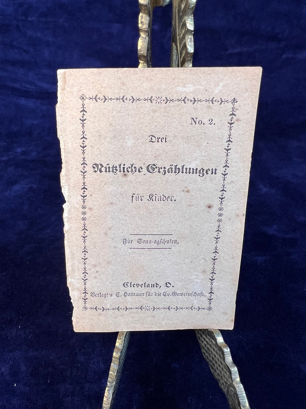 German Chapbook Printing in Ohio: Drei Nußliche Erzählungen für Kinder (1858)