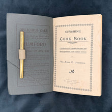 Load image into Gallery viewer, Underhill- Sunshine Cookbook (1910)
