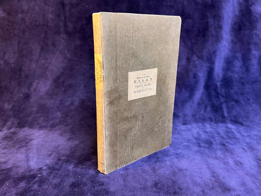 Hob-nobing with 18th c. nobility: Maurice Shelton, The True Rise of Nobility (1718)