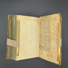 Load image into Gallery viewer, Binding the Medieval and Early Modern: Unattested 16th c. Martin Luther fragment, 14th century Swiss manuscript, and Blind Stamping as Cultural Commentary
