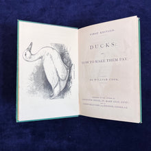 Load image into Gallery viewer, &quot;There is a good opening for a duck book&quot;: Cook - Ducks and How to Make Them Pay (1890s)
