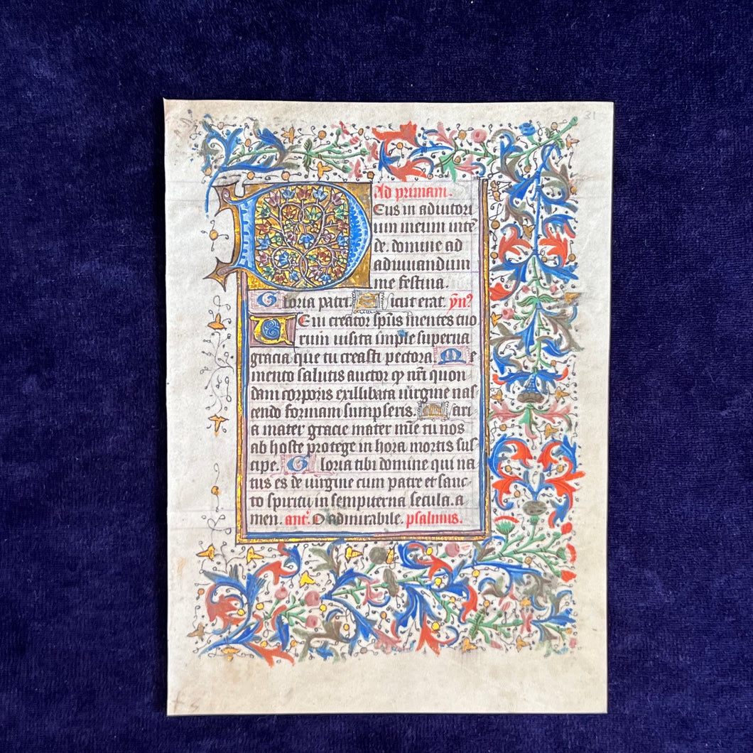 Waking Up in the Middle Ages: Unknown - Single leaf from Flemish Book of Hours (ca. 1475)