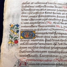 Load image into Gallery viewer, The Production of Luxury: Dutch Book of Hours Leaf with manufacturers’ touches (mid 15th c.)

