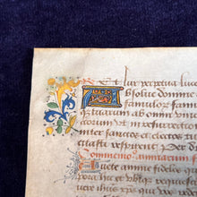 Load image into Gallery viewer, The Production of Luxury: Dutch Book of Hours Leaf with manufacturers’ touches (mid 15th c.)
