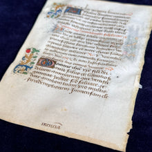 Load image into Gallery viewer, The Production of Luxury: Dutch Book of Hours Leaf with manufacturers’ touches (mid 15th c.)
